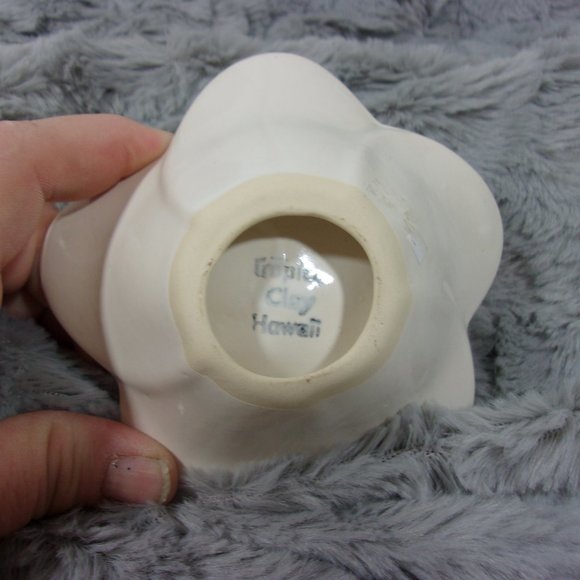 COPY - H-30 TROPICAL CLAY HAWAII PLUMERA CERAMIC TRINKET BOWL - Picture 3 of 8